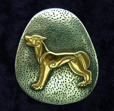 2 Tone Celtic Totem Wolf Mac Tire Pendant