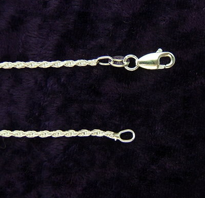 18 Inch Sterling Silver Rope Chain